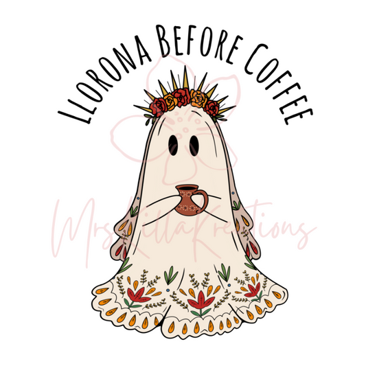 llorona before cafecito DTF transfer