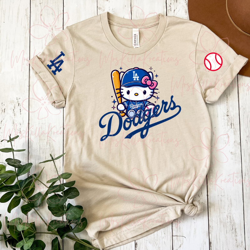 LA Baseball Kitty  T-shirt