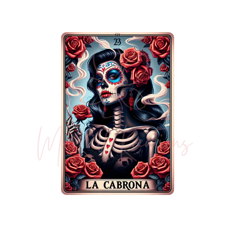 La Cabrona Catrina tarot card Dtf transfer