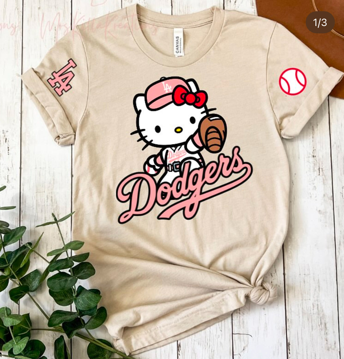 LA Baseball Kitty  T-shirt