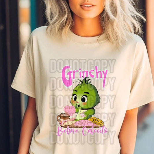 Grinchy before cafecito T-shirt - Mrskillakreations 