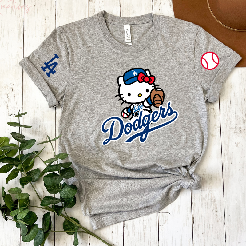 LA Baseball Kitty  T-shirt