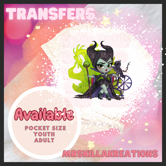 Mistress of all Evil   DTF Transfer