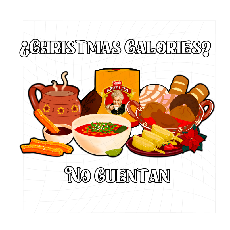 Christmas calories no cuentan DTF Transfers