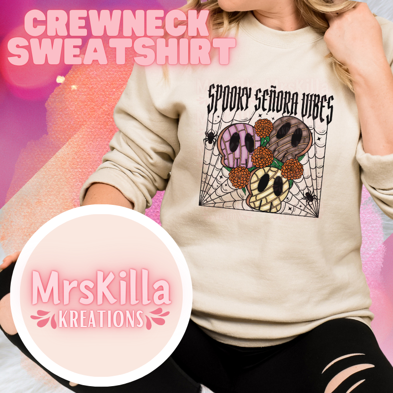 Spooky Señora vibes crewneck sweater