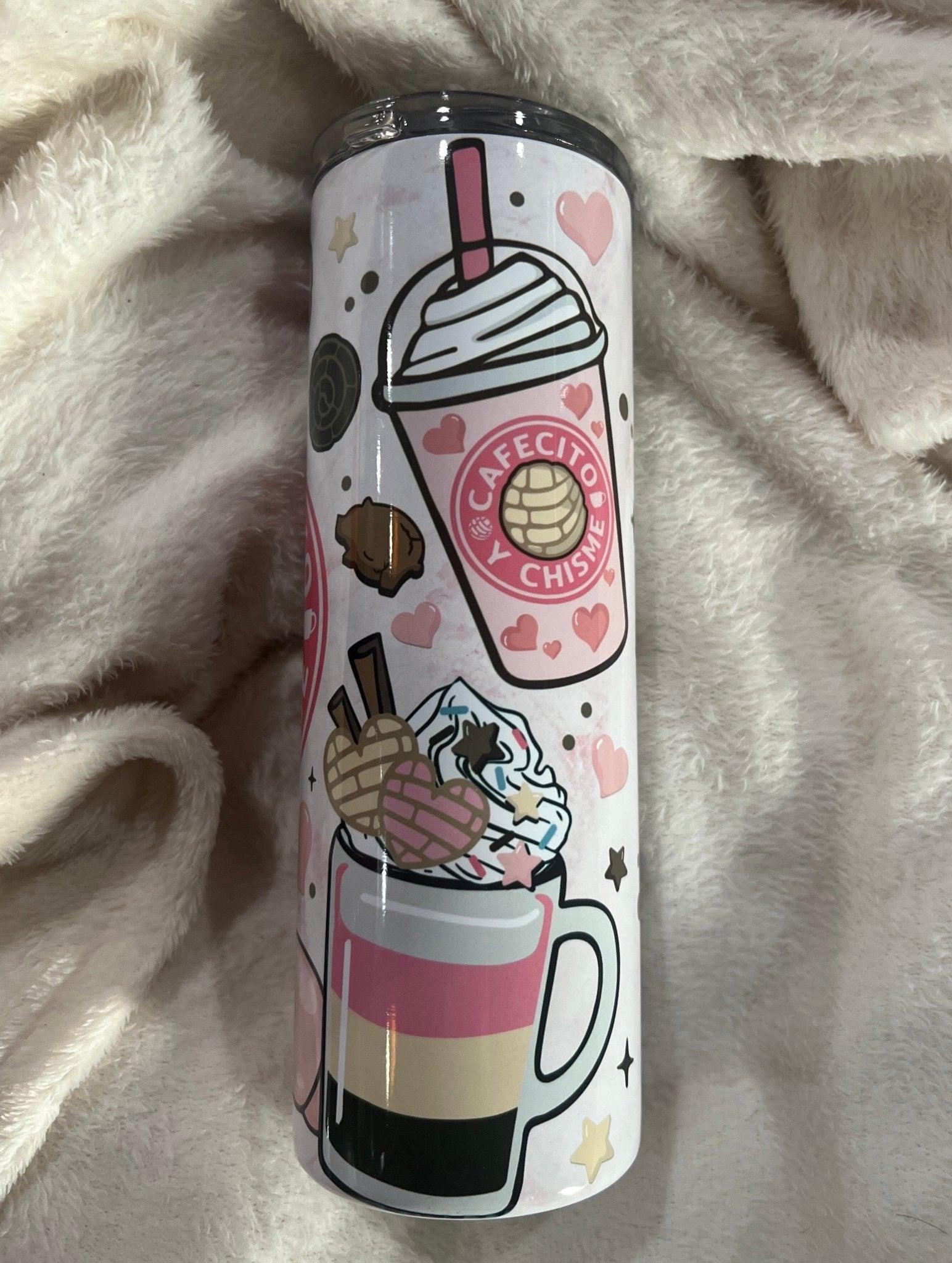 Cafecito y Chisme Tumbler - Mrskillakreations