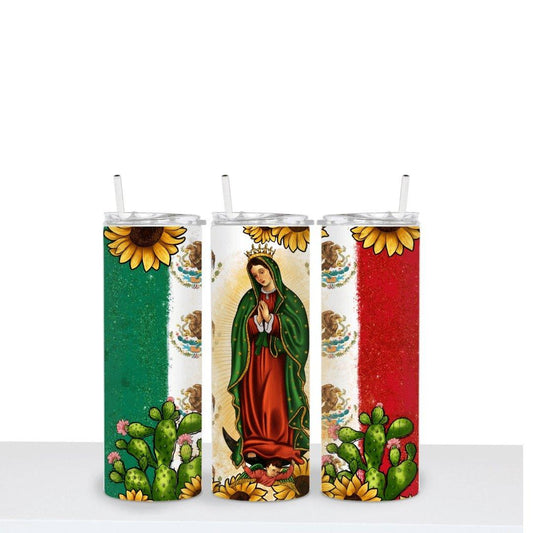 Virgencita de Guadalupe Skinny Tumbler - Mrskillakreations 